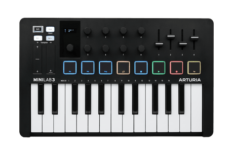 Controlador MIDI Arturia MiniLab 3 negro, vista principal