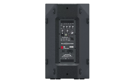 Panel posterior y conexiones del altavoz activo Audiocenter SA315
