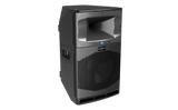 Altavoz activo Audiocenter SA315 negro de 15 pulgadas, vista frontal en ángulo