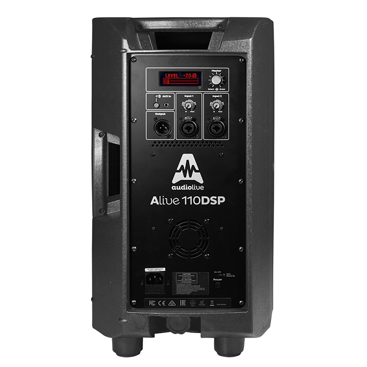 Cabina Audiolive ALIVE110DSP, panel posterior