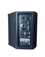 Cabina Audiolive Charge GO, mezclador y conexiones
