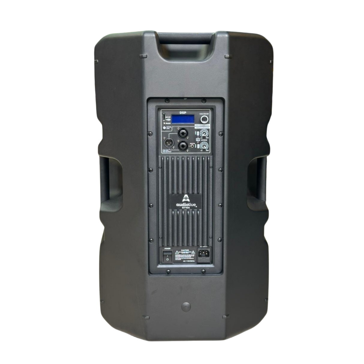 Cabina Audiolive GT15A, panel posterior