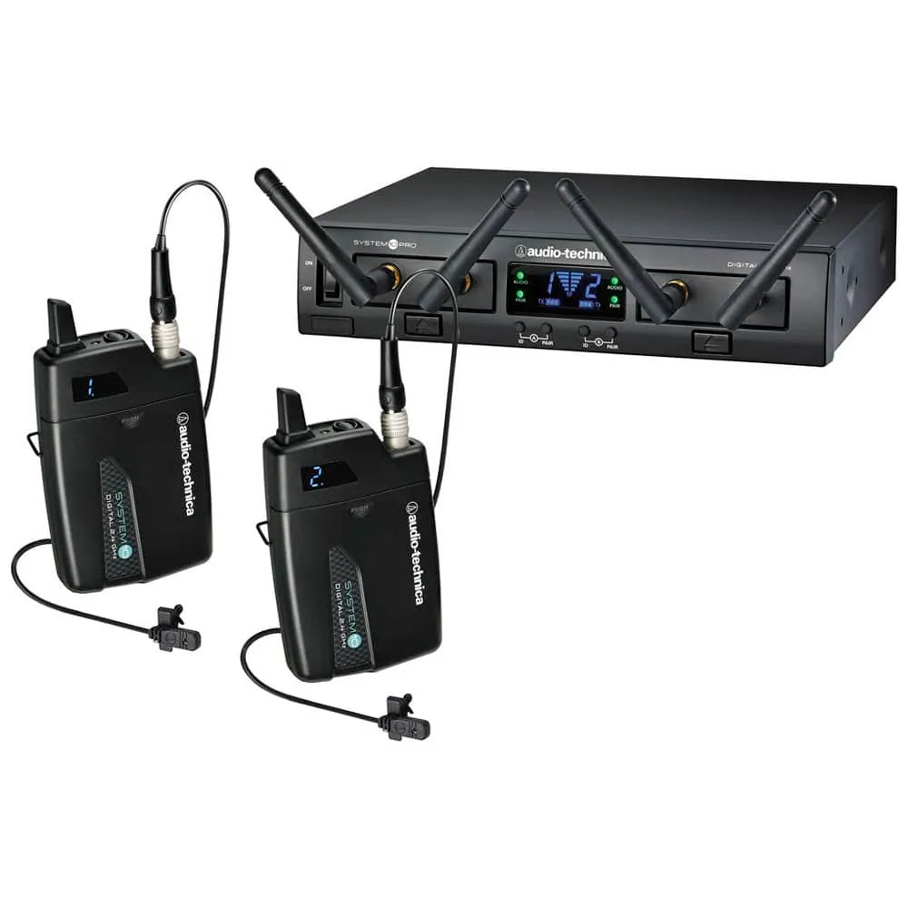 Sistema inalámbrico Audio-Technica ATW-1311/L con receptor doble, dos bodypacks y dos micrófonos lavalier