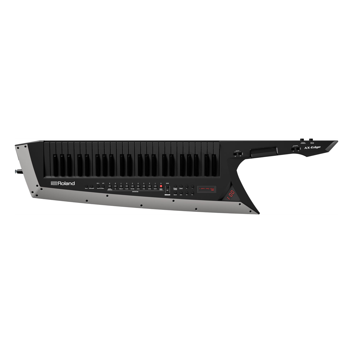 Roland AX-Edge negro en vista frontal con acabado totalmente negro