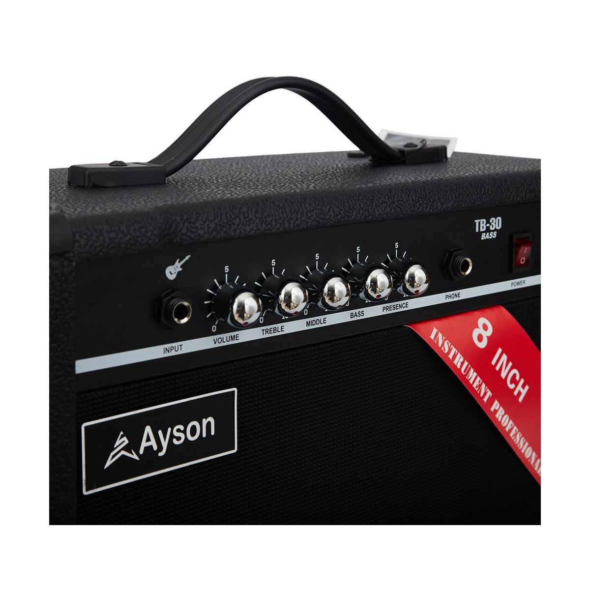 Amplificador Bajo Ayson TB30, vista adicional 2 sobre fondo blanco