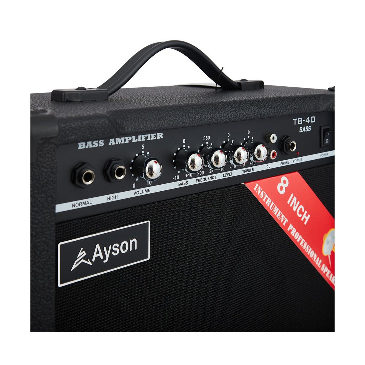 Amplificador Bajo Ayson TB40, vista adicional 2 sobre fondo blanco