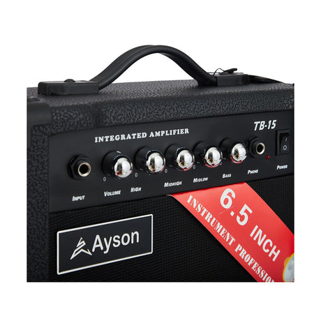 Amplificador Ayson TB15 Bajo, vista adicional 2 sobre fondo blanco