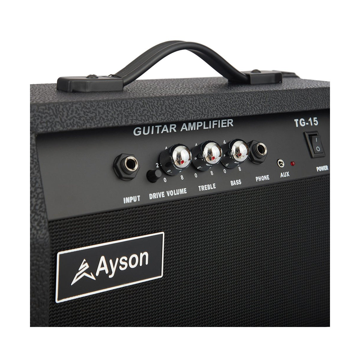 Amplificador Ayson TG15 Eléctrica, vista adicional 2 sobre fondo blanco