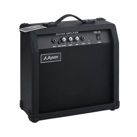 Amplificador Ayson TG15 Eléctrica sobre fondo blanco