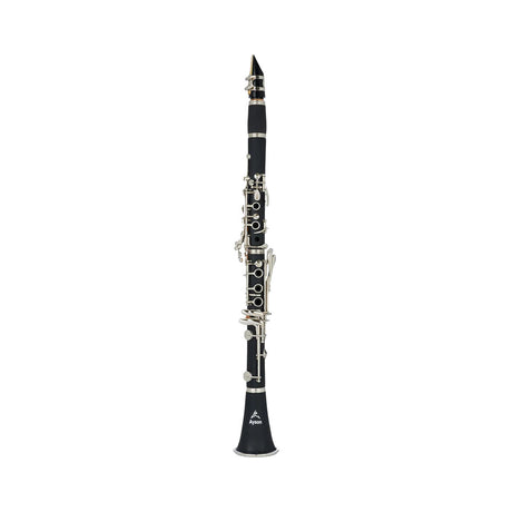 Clarinete Ayson CLA101 completo sobre fondo blanco