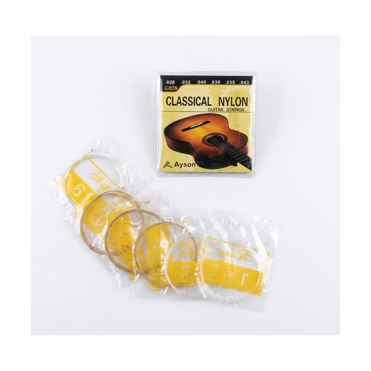 Encordado Ayson G028 Nylon, vista adicional 2 sobre fondo blanco