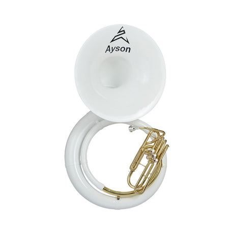 Tuba Caracol Fibra Ayson sobre fondo blanco