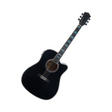 Guitarra Electroacústica Ayson BL380 en vista diagonal sobre fondo blanco