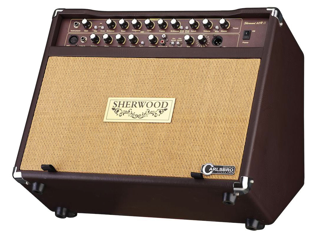 Amplificador acústico Carlsbro Sherwood 60 vista lateral completa