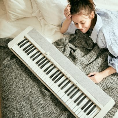 Teclado Casio CT-S1 blanco, vista superior oficial