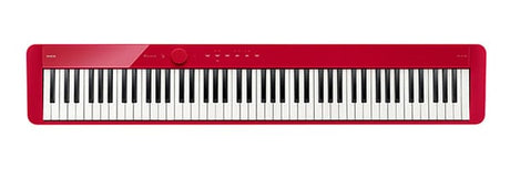 Detalle del acabado rojo del piano Casio Privia PX-S1100