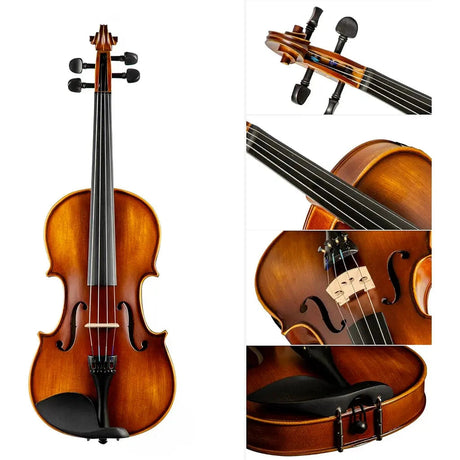 Violín Christina Italy V-02 4/4 vista frontal y detalles