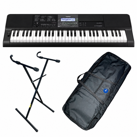 Combo Teclado Organeta Casio CTX800 con Base X y Estuche Lona