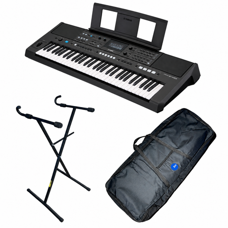 Combo Teclado Organeta Yamaha PSR E483 con Base X y Estuche Lona