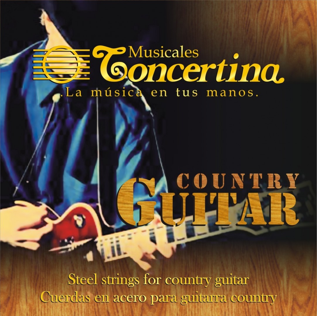 Encordado Concertina Country Guitar para guitarra folk, empaque oficial