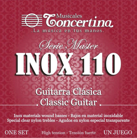 Encordado Concertina INOX 110 para guitarra clásica, empaque oficial
