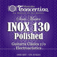 Encordado Concertina INOX 130 para guitarra clásica o electroacústica, empaque oficial