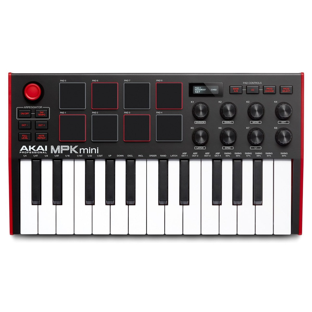 CONTROLADOR AKAI MPKMINI3 NEGRO - vista 1