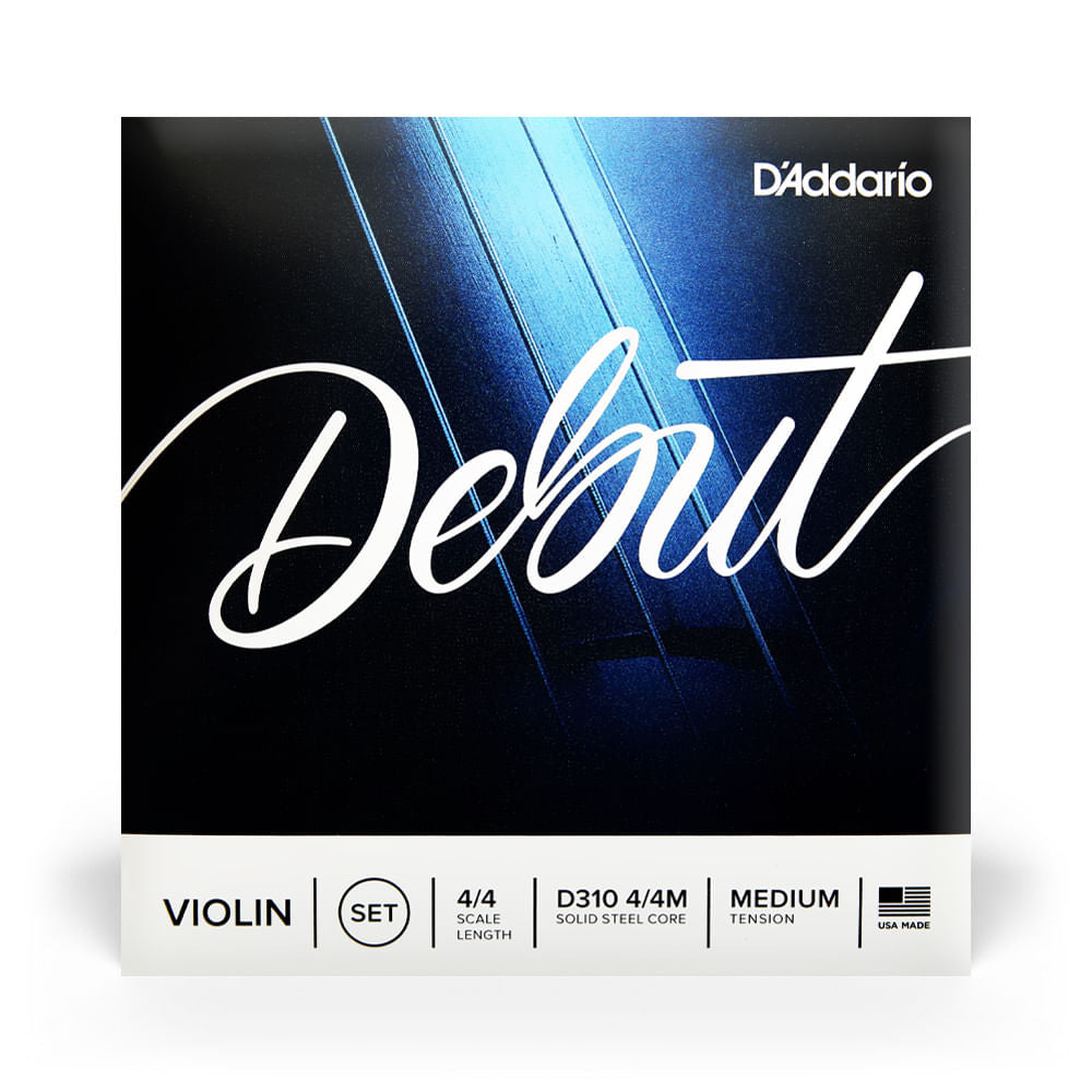 Encordado D’Addario Debut D310 4/4M, detalle oficial