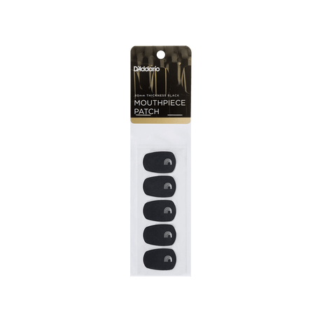 Parches negros D'Addario RMP01B para boquillas de clarinete y saxofón, paquete de 5