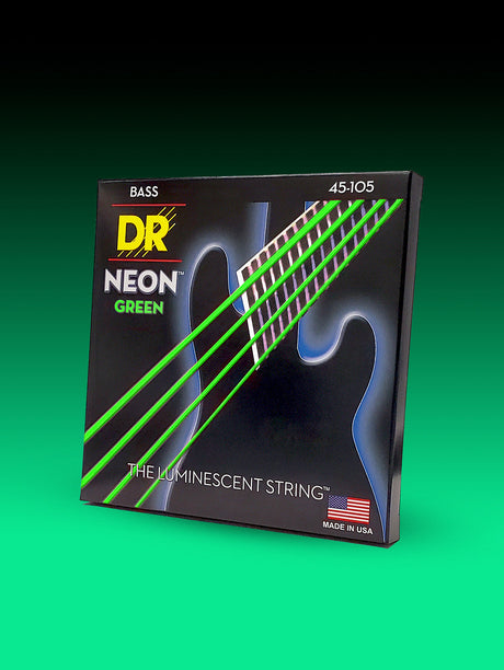 Encordado DR HI-DEF NEON NGB-45 verde para bajo de 4 cuerdas