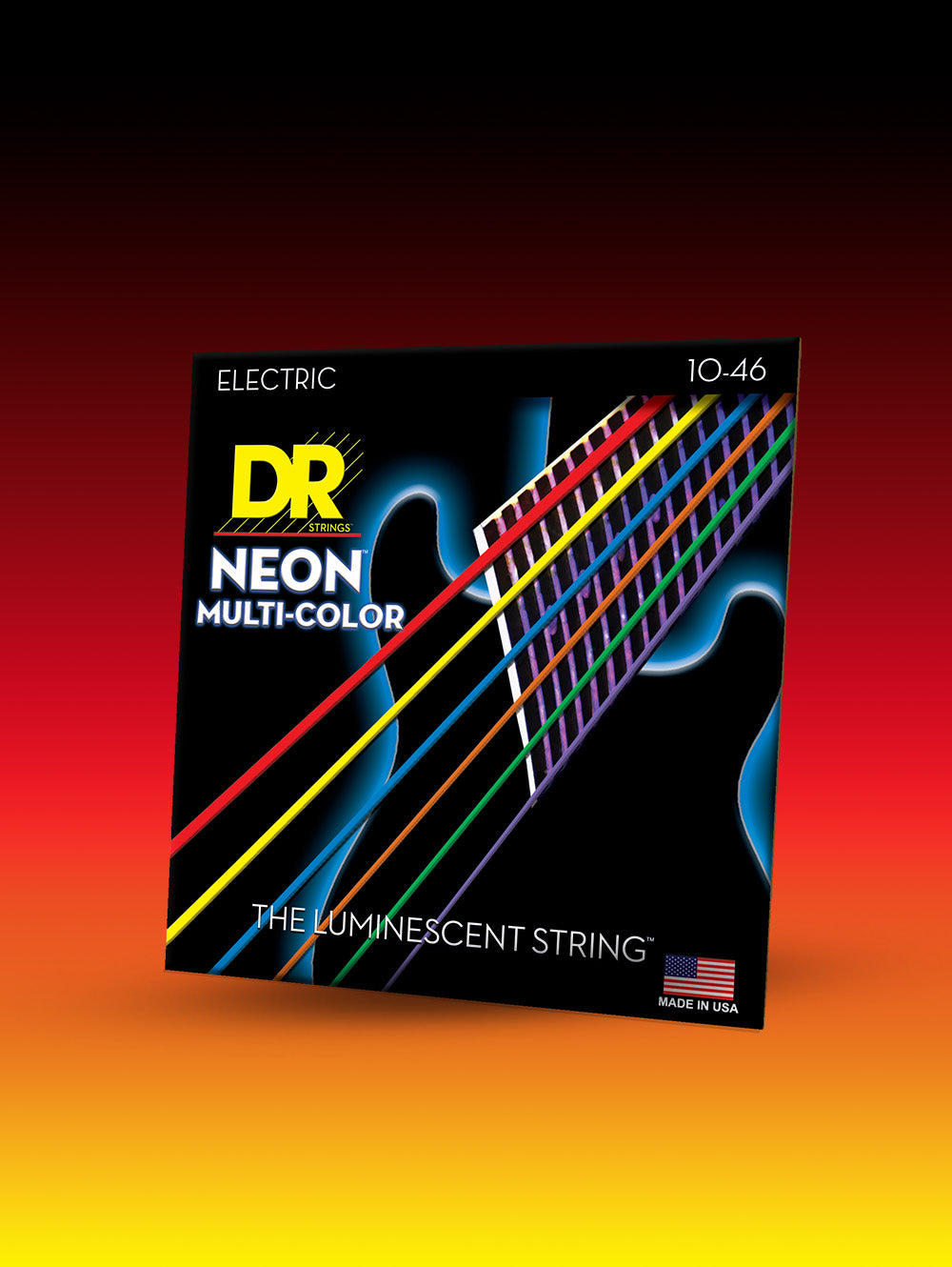 Encordado DR HI-DEF NEON NMCE-10 multicolor para guitarra eléctrica
