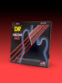 Encordado DR HI-DEF NEON NRB-45 rojo para bajo de 4 cuerdas