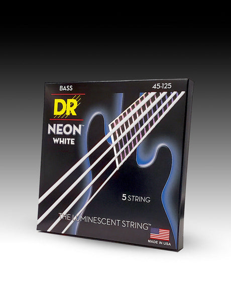 Encordado DR HI-DEF NEON NWB5-45 blanco para bajo de 5 cuerdas