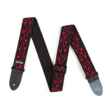 Detalle del tejido de la correa Dunlop D3811RD Flambe Red