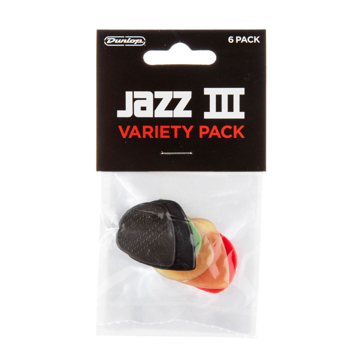 Variedad de púas Dunlop Jazz III, imagen representativa oficial