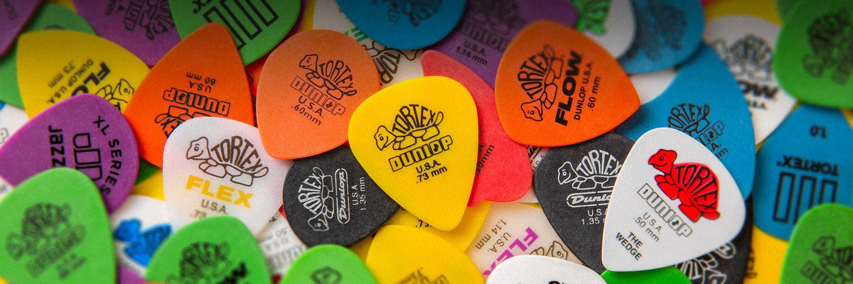Familia de púas Dunlop Tortex, imagen oficial