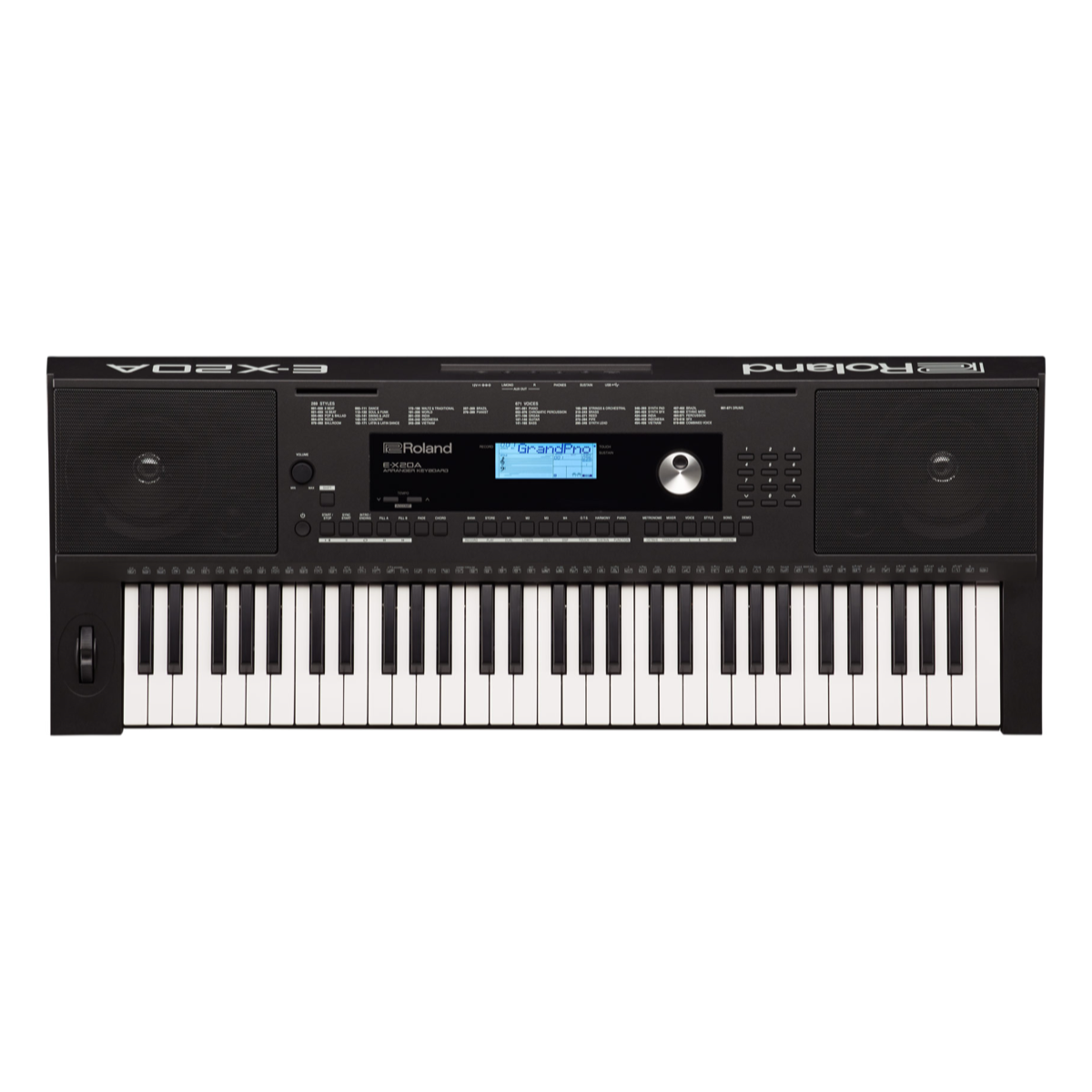 Roland E-X20A visto desde arriba