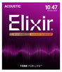 Empaque frontal de cuerdas Elixir 11002 para guitarra acústica, 80/20 Bronze NANOWEB, Extra Light 10-47