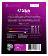 Empaque posterior de cuerdas Elixir 11077, calibres y especificaciones oficiales 12-56