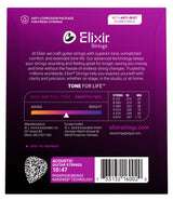 Empaque posterior de cuerdas Elixir 16002, calibres y especificaciones oficiales 10-47