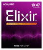 Empaque frontal de cuerdas Elixir 16002 para guitarra acústica, Phosphor Bronze NANOWEB, Extra Light 10-47
