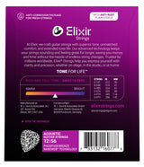 Empaque posterior de cuerdas Elixir 16077, calibres y especificaciones oficiales 12-56