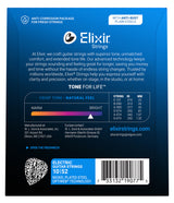 Empaque posterior de cuerdas Elixir 19077, calibres y especificaciones oficiales 10-52
