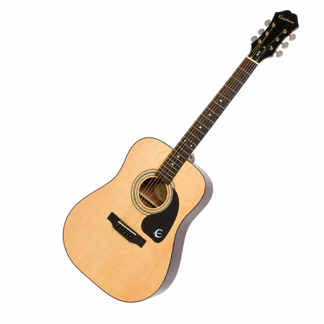Epiphone Songmaker DR-100 Natural, guitarra completa en vista diagonal