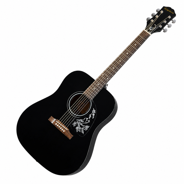 Epiphone Starling Ebony, guitarra completa en vista diagonal