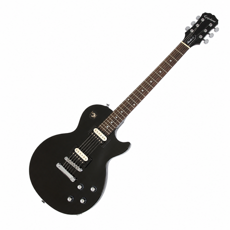 Epiphone Les Paul Studio E1 Ebony, guitarra completa en vista diagonal