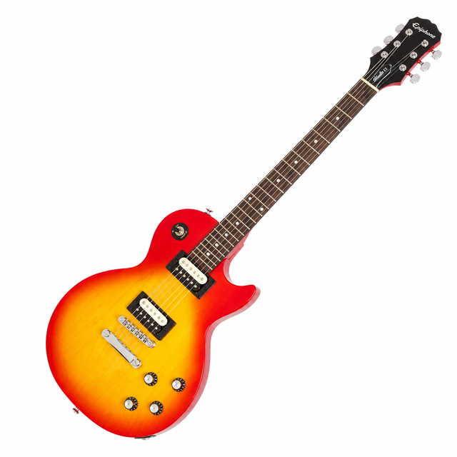 Epiphone Les Paul Studio E1 Heritage Cherry Sunburst, guitarra completa en vista diagonal