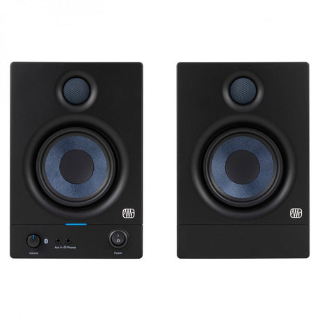 Par de monitores PreSonus Eris E4.5 BT negros, vista frontal