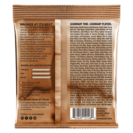 ENCORDADO ERNIE BALL 2148 - vista posterior