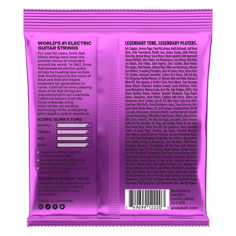 ENCORDADO ERNIE BALL 2220 - vista posterior